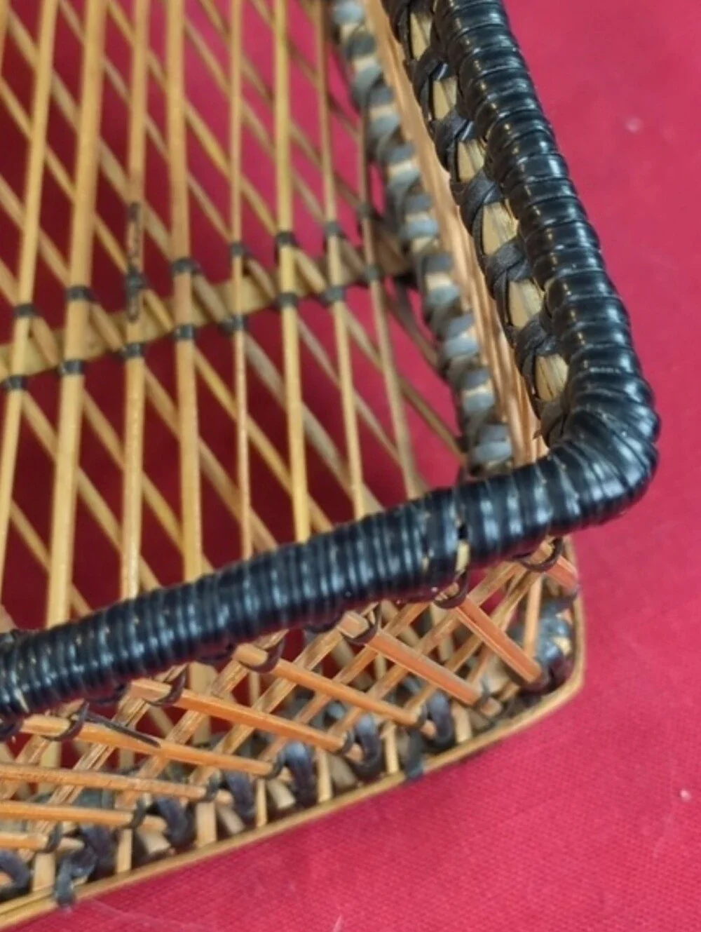 Vintage Cane & Wicker Basket